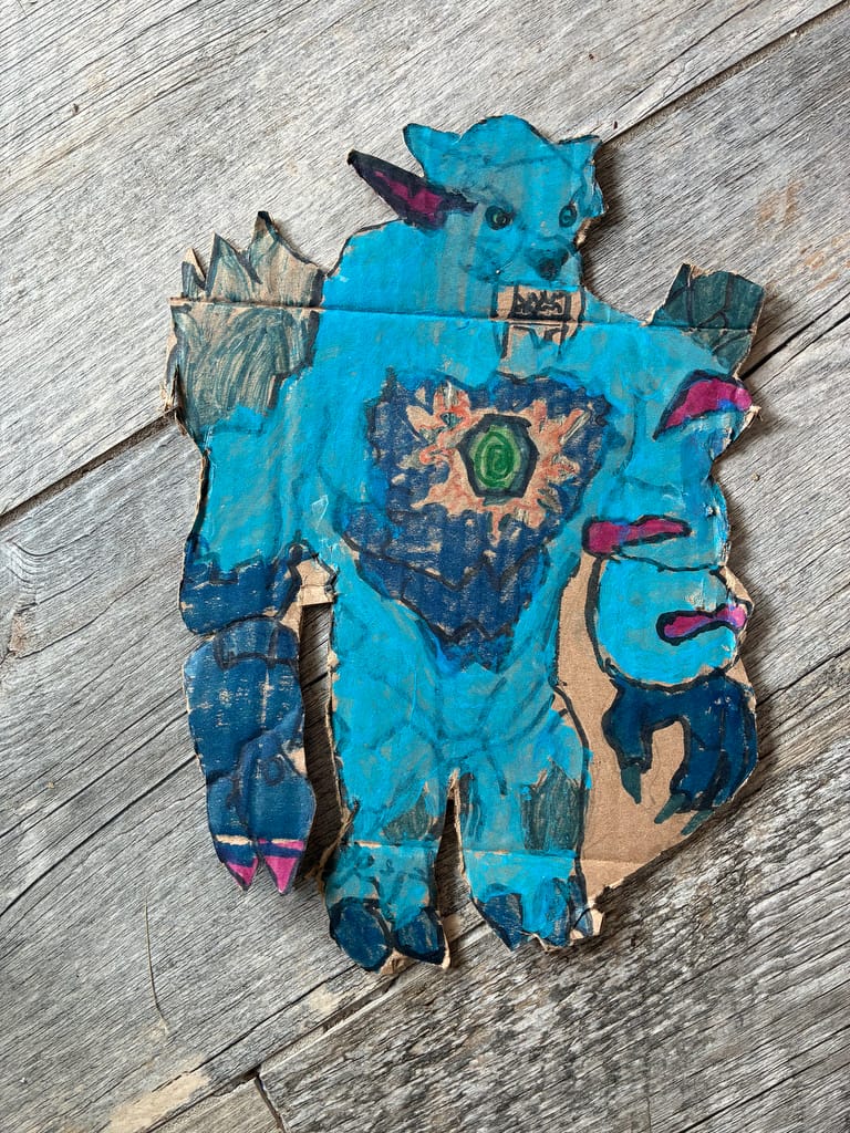 Beast Lab on cardboard