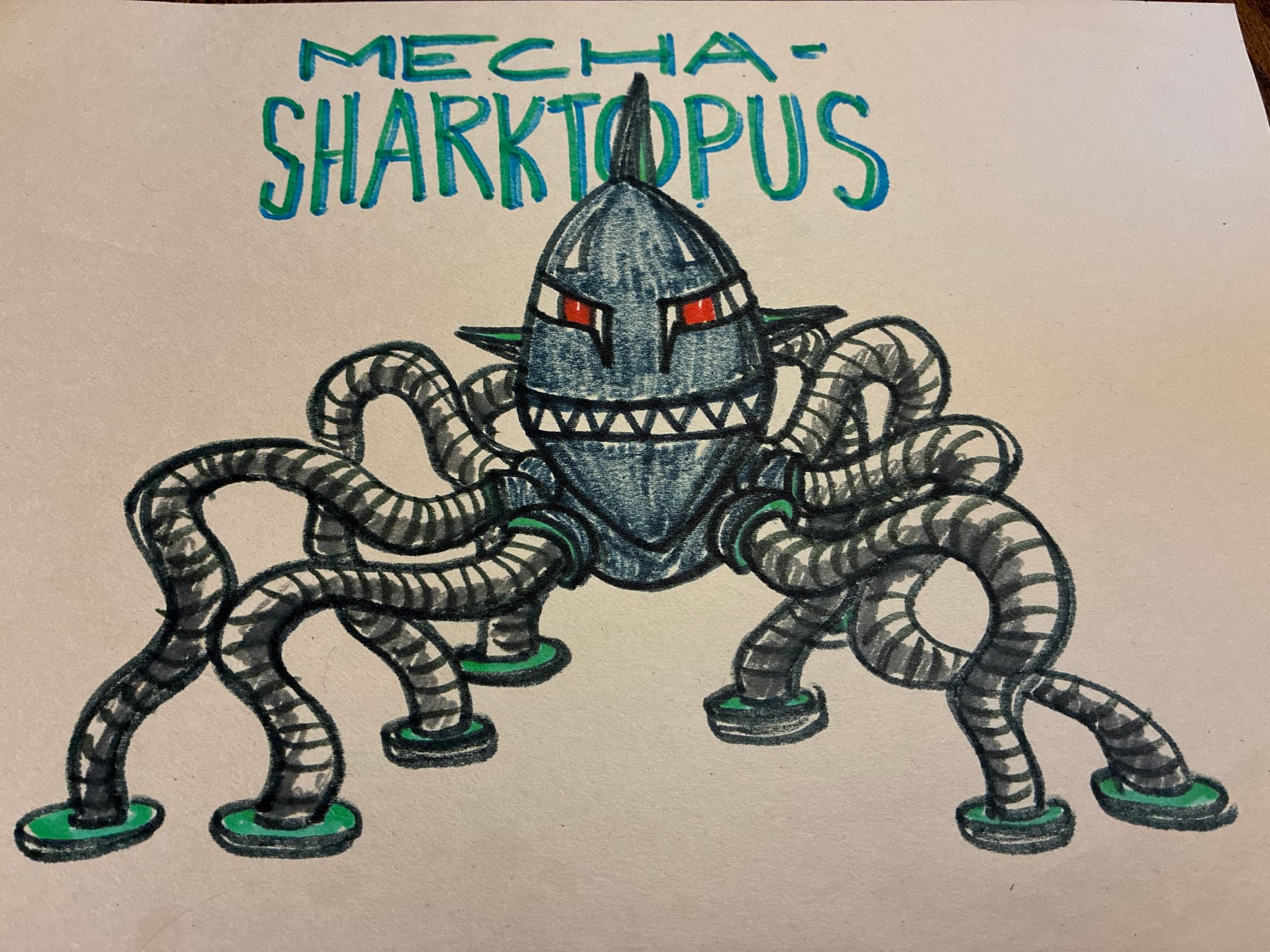 Mecha Sharktopus is not to be trifled with.